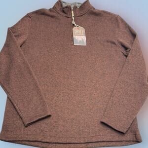 GROVE & HOLLOW Men’s XL Brown Quarter-Zip Pullover